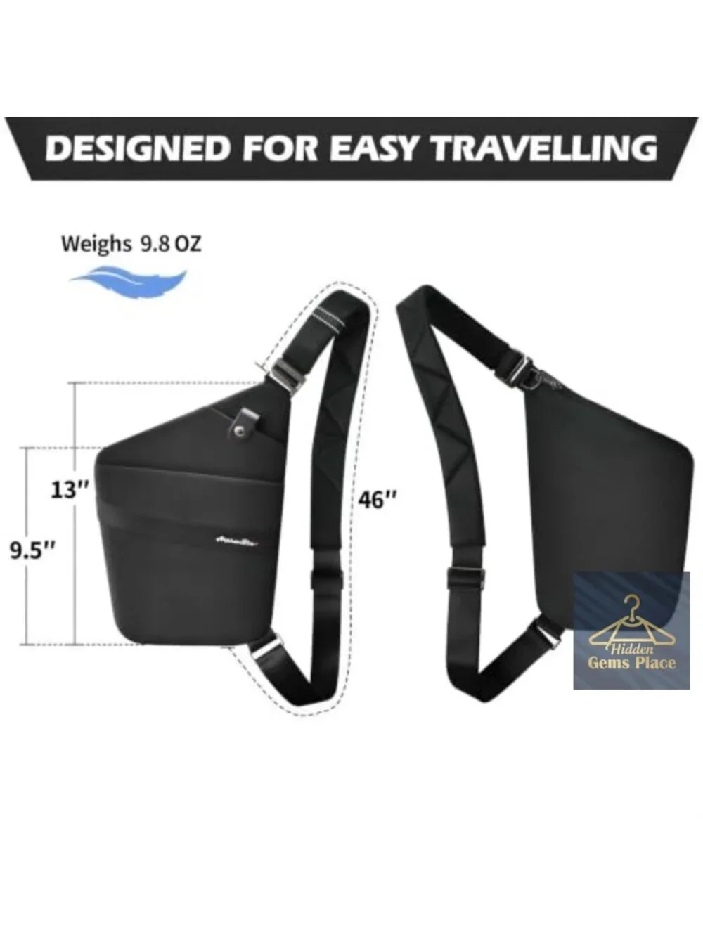 Anti-Theft Crossbody Bag - RFID Blocking Slash-Resistant Sling Bag for Travel